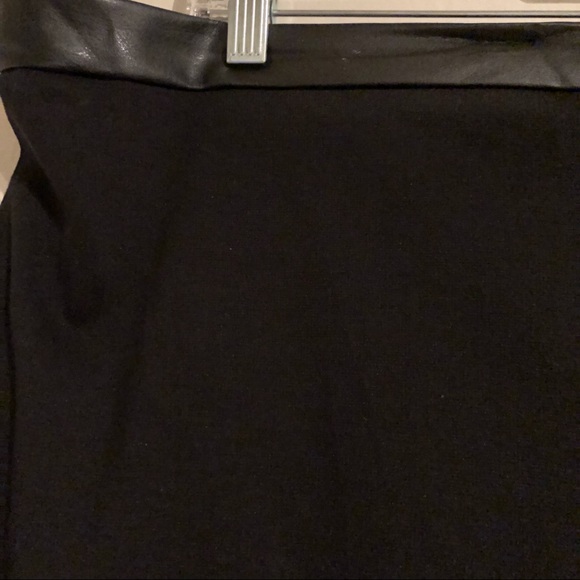 ECI NWT Black & Tan Miniskirt w/ Faux Leather - Picture 2 of 7